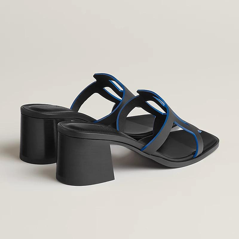 Dép Hermes Izzy 60 Sandal Nữ Đen